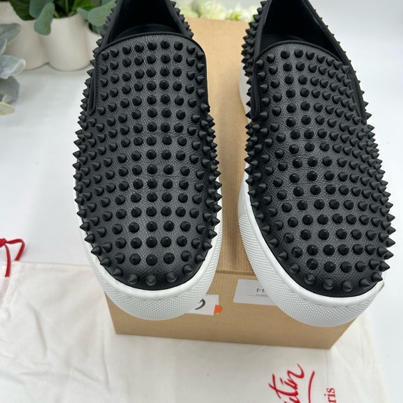 Men\'s Christian Louboutin roller boat slip on sneakers size 44 made in Italy main image 11